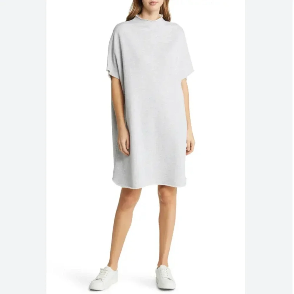 Frank &‎ Eileen Ella The Easiest Dress Triple Fleece Gray Melange Size XS Small